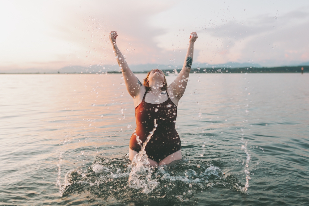 woman enjoying her life. reducing stress for heart health 