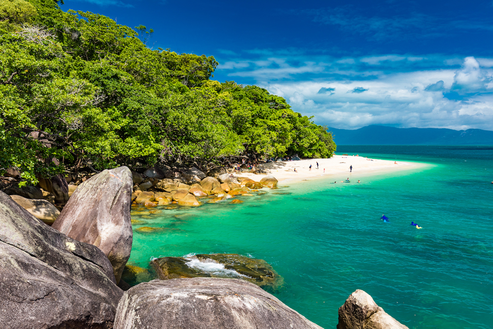 Nudey Beach on Fitzroy Island, Cairns area, Queensland, Australia, part of Great Barrier Reef. cairns telehealth service